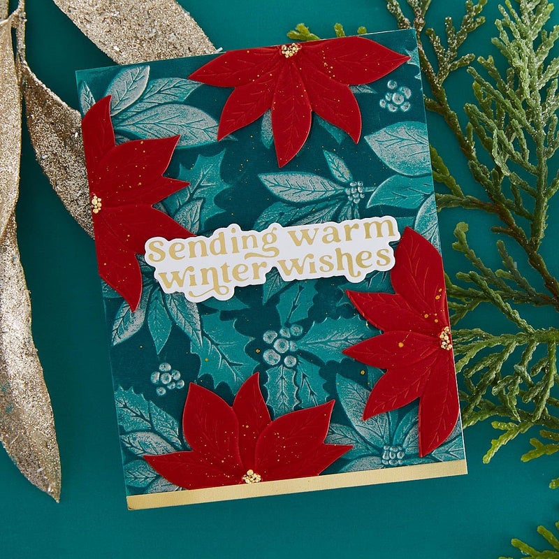 Spellbinders E3D-072 Playful Poinsettia 3D Embossing Folder by Simon Hurley - Image 3